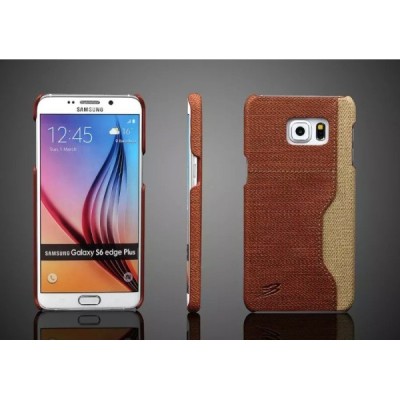 Samsung Galaxy S6 (G920) „Vintage“ Leather brūns ādas apvalks ar iebūvētu karšu turētāju / Vacins.lv