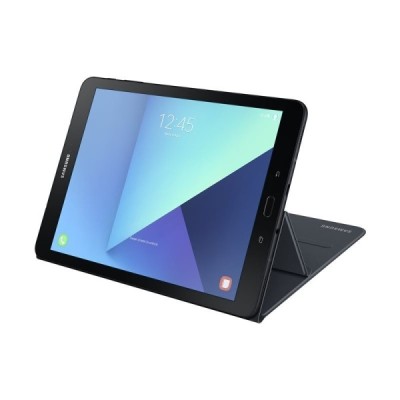 Originalus Samsung Galaxy Tab S3 9.7 (T820, T825) Book Cover atverčiamas juodas odinis dėklas / Priedai.lt