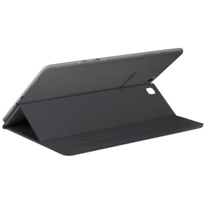 Originalus Samsung Galaxy Tab A 9.7 (T555, T550) Book Cover atverčiamas tamsiai pilkas medžiaginis dėklas / Priedai.lt