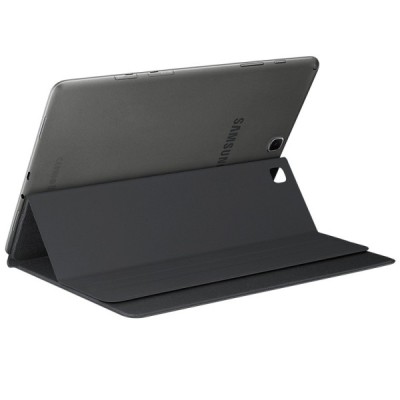 Originalus Samsung Galaxy Tab A 9.7 (T555, T550) Book Cover atverčiamas tamsiai pilkas medžiaginis dėklas / Priedai.lt