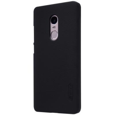 Xiaomi Redmi Note 4 Nillkin Frosted Shield melns plastmasas apvalks / vacins.lv
