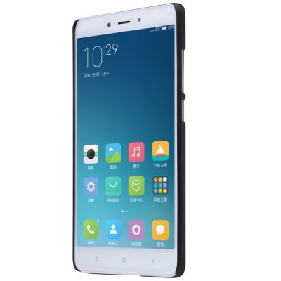 Xiaomi Redmi Note 4 Nillkin Frosted Shield melns plastmasas apvalks / vacins.lv