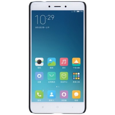 Xiaomi Redmi Note 4 Nillkin Frosted Shield melns plastmasas apvalks / vacins.lv