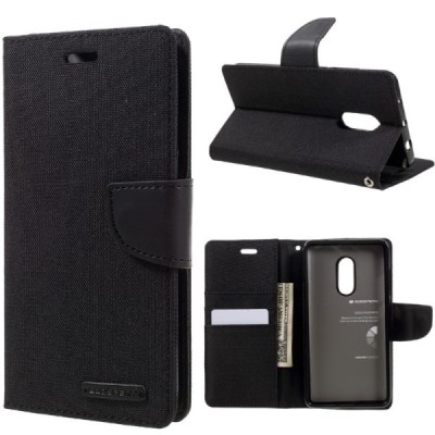 Xiaomi Redmi Note 4 Mercury atvērams melns maciņš (maks) / Vacins.lv