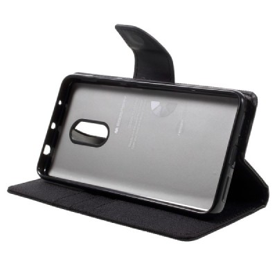 Xiaomi Redmi Note 4 Mercury atvērams melns maciņš (maks) / Vacins.lv