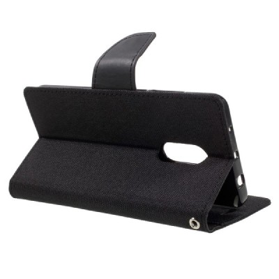 Xiaomi Redmi Note 4 Mercury atvērams melns maciņš (maks) / Vacins.lv