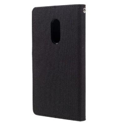 Xiaomi Redmi Note 4 Mercury atvērams melns maciņš (maks) / Vacins.lv