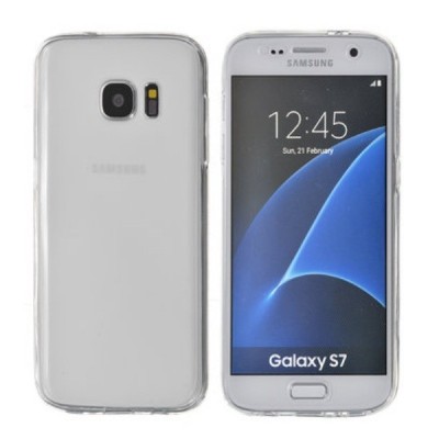 Samsung Galaxy S7 (G930) skaidrus (permatomas) dvigubas kieto silikono TPU ploniausias pasaulyje dėklas / Priedai.lt