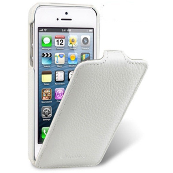 „Melkco“ klasisks vertikāli atvēramais maciņš - balts (iPhone 4 / 4S)