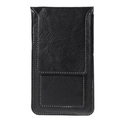 Apple iPhone 7 Plus Universalus dėklas prie diržo, vertikalus, juodas (XL+ dydis) / Priedai.lt