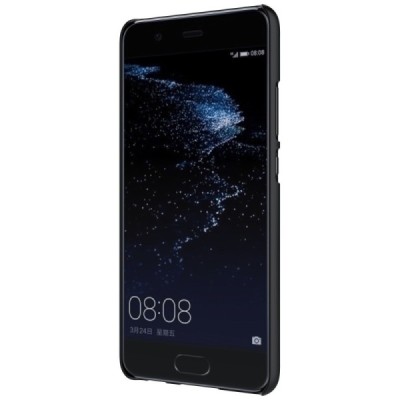 Huawei P10 Nillkin Frosted Shield juodas plastikinis dėklas / Priedai.lt