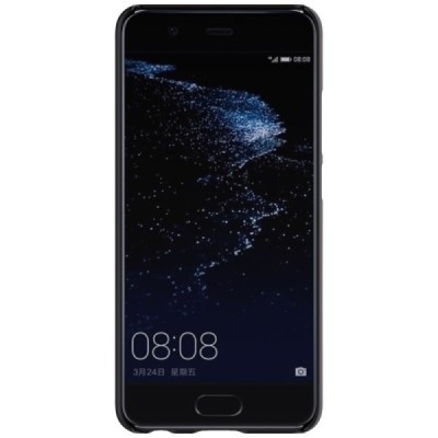 Huawei P10 Nillkin Frosted Shield juodas plastikinis dėklas / Priedai.lt
