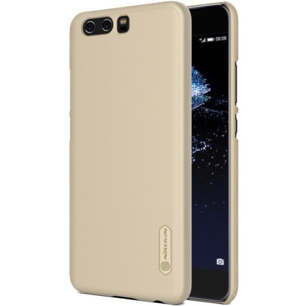 „Nillkin“ Frosted Shield dėklas - auksinis + apsauginė ekrano plėvelė (P10)