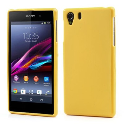 Sony Xperia Z1 Jelly Case dzeltens cieta silikona (TPU) futrālis / Vacins.lv