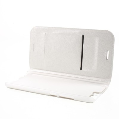 Huawei P10 (Huawei Ascend P10) balts atvēramais Flip Wallet ādas maciņš - maks / Vacins.lv