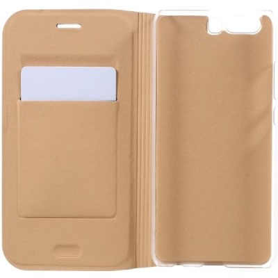 Huawei P10 (Huawei Ascend P10) zelta atvēramais Flip Wallet ādas maciņš - maks / Vacins.lv