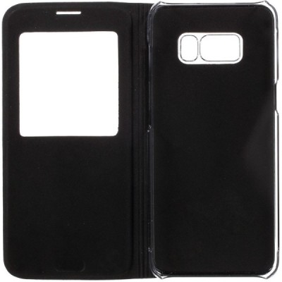 Samsung Galaxy S8 (G950) atvēramais maciņš ar lodziņu - melns / Vacins.lv