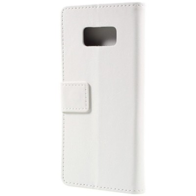 Samsung Galaxy S8 (G950) atvēramais ādas balts maciņš (maks) / Vacins.lv