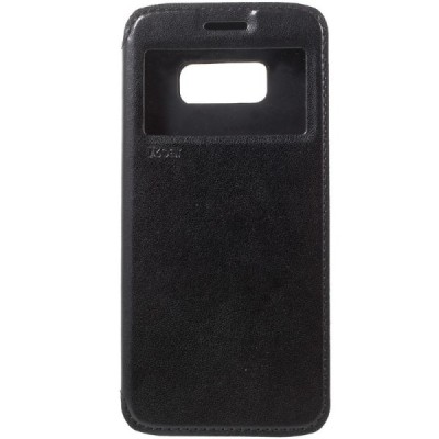 Samsung Galaxy S8 (G950) Roar Noble ādas atvēramais melns futrālis / Vacins.lv