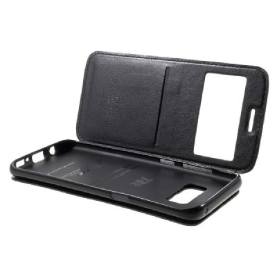 Samsung Galaxy S8 (G950) Roar Noble ādas atvēramais melns futrālis / Vacins.lv