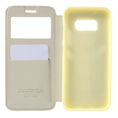 Roar Noble atverčiamas Samsung Galaxy S8 (G950) auksinis odinis dėklas / Priedai.lt