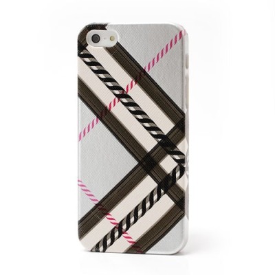 „Burberry“ stiliaus sidabrinis Apple iPhone SE (5, 5s) dėklas (dėkliukas, nugarėlė) / Priedai.lt
