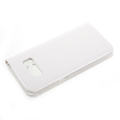 Samsung Galaxy S8+ (G955) atvēramais maciņš ar lodziņu - balts / Vacins.lv