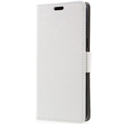 Samsung Galaxy S8+ (G955) atvēramais ādas balts maciņš (maks) / Vacins.lv