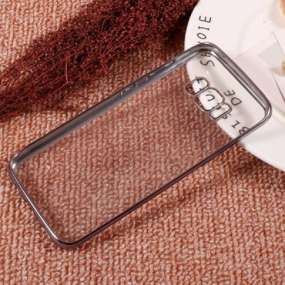 Samsung Galaxy S8+ (G955) Silikoninis skaidrus dėklas, pilkas / Priedai.lt