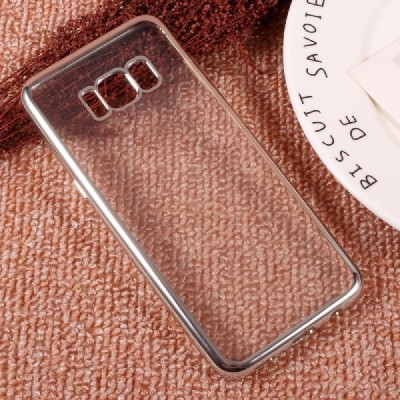 Samsung Galaxy S8+ (G955) Cieta silikona (TPU) dzidrs apvalks - sudrabs / vacins.lv