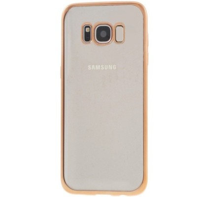 Samsung Galaxy S8+ (G955) Cieta silikona (TPU) dzidrs apvalks - zelta / vacins.lv
