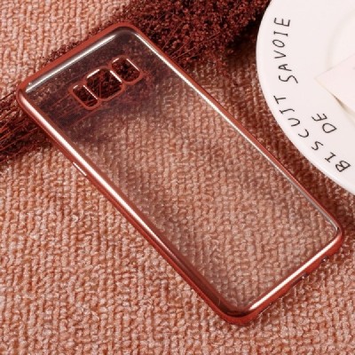 Samsung Galaxy S8 (G950) Cieta silikona (TPU) dzidrs apvalks - rozs / vacins.lv