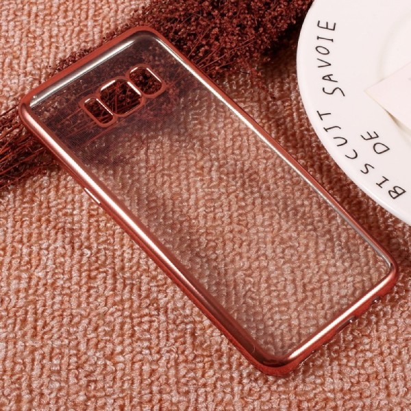 Cieta silikona (TPU) dzidrs apvalks - rozs (Galaxy S8)