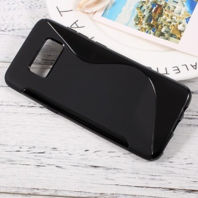 Samsung Galaxy S8+ (G955) cieta silikona (TPU) melns apvalks / vacins.lv