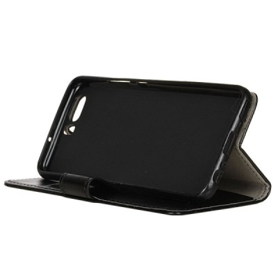 Huawei P10 Plus atvēramais ādas melns maciņš, grāmata (maks) / Vacins.lv