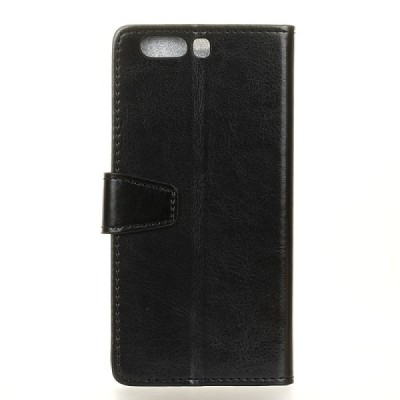 Huawei P10 Plus atvēramais ādas melns maciņš, grāmata (maks) / Vacins.lv