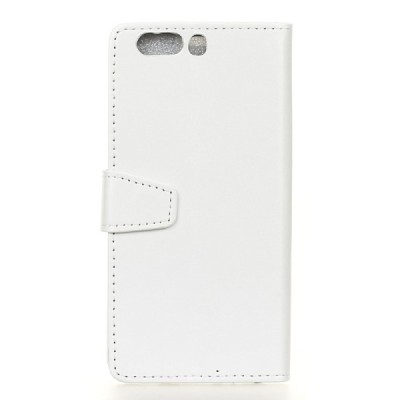 Huawei P10 Plus atverčiamas baltas odinis dėklas, knygutė - piniginė / Priedai.lt