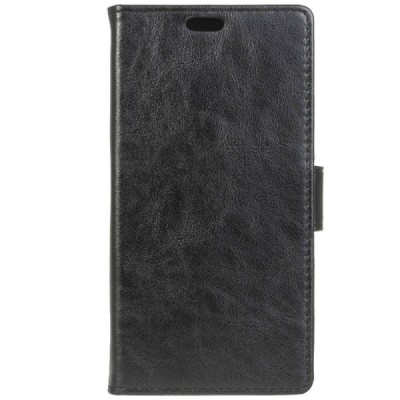 HTC 10 Evo (HTC Bolt) atvēramais ādas melns maciņš, grāmata (maks) / Vacins.lv