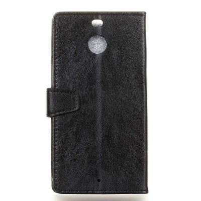 HTC 10 Evo (HTC Bolt) atvēramais ādas melns maciņš, grāmata (maks) / Vacins.lv