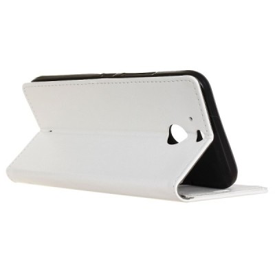 HTC 10 Evo (HTC Bolt) atvēramais ādas balts maciņš, grāmata (maks) / Vacins.lv