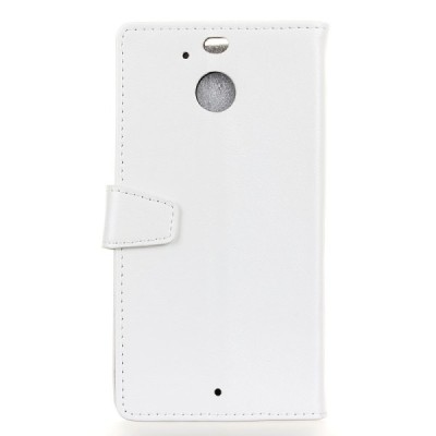 HTC 10 Evo (HTC Bolt) atvēramais ādas balts maciņš, grāmata (maks) / Vacins.lv