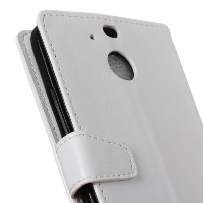 HTC 10 Evo (HTC Bolt) atvēramais ādas balts maciņš, grāmata (maks) / Vacins.lv