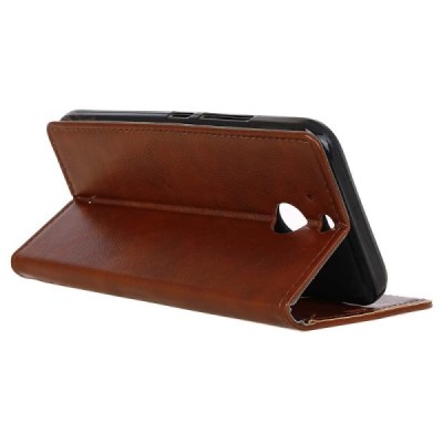 HTC 10 Evo (HTC Bolt) atvēramais ādas brūns maciņš, grāmata (maks) / Vacins.lv