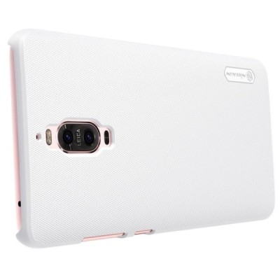 Huawei Mate 9 Pro Nillkin Frosted Shield baltas plastikinis dėklas + apsauginė ekrano plėvelė / Priedai.lt