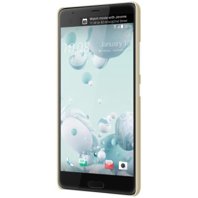 HTC U Ultra (Ocean Note) Nillkin Frosted Shield zelta plastmasas apvalks + ekrāna aizsargplēve / Vacins.lv