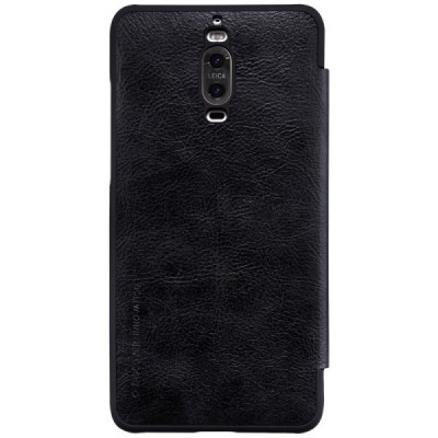 Prabangus „Nillkin“ Qin serijos juodas odinis atverčiamas Huawei Mate 9 Pro dėklas - knygutė / Priedai.lt