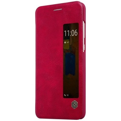 Greznais „Nillkin“ Qin sērijas ādas atvērams sarkans Huawei Mate 9 Pro maciņš / Vacins.lv
