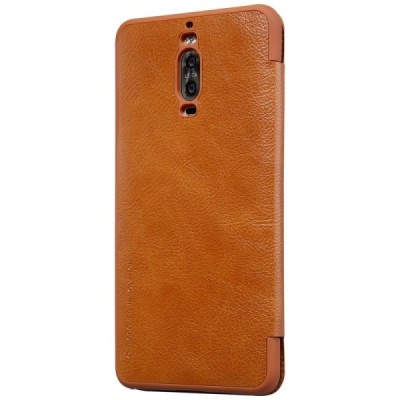 Greznais „Nillkin“ Qin sērijas ādas atvērams brūns Huawei Mate 9 Pro maciņš / Vacins.lv