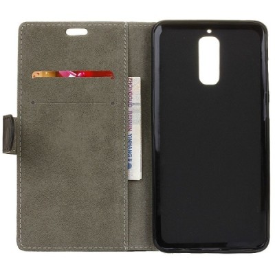 Huawei Mate 9 Pro (Huawei Mate 9 Pro Porsche Design) atverčiamas juodas odinis dėklas, knygutė - piniginė / Priedai.lt