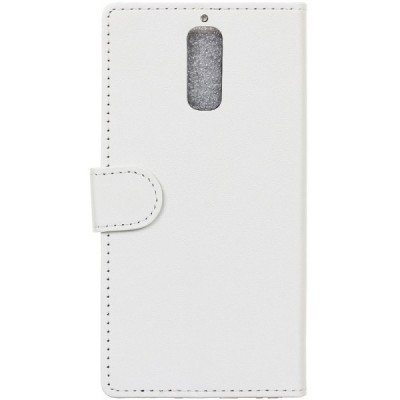 Huawei Mate 9 Pro (Huawei Mate 9 Pro Porsche Design) atverčiamas baltas odinis dėklas, knygutė - piniginė / Priedai.lt